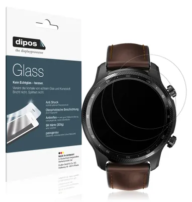 Zdjęcie produktu dla 2x folia ochronna do Ticwatch Pro 3 Ultra matt - folia antywstrząsowa 9H dipos Glass szkło plastikowe