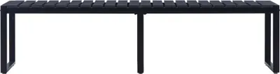 Produktbild von vidaXL Ławka ogrodowa 180 cm płyta PS czarna