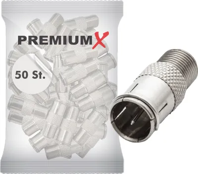 Produktbild von 50x SAT F-Quick-Stecker auf F-Buchse F-Schnellstecker Schnellverbinder Quickverbinder