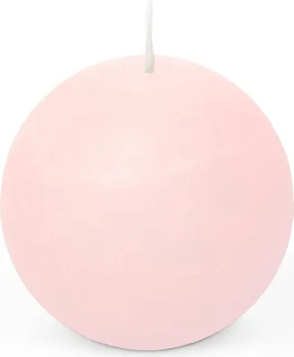 Produktbild von Spaas Kerze im rustikalen Stil, Kugelform, Hellrosa, 80 mm Durchmesser