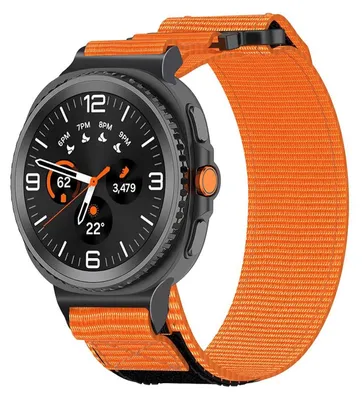 Obrázek produktu pro Pro Samsung Galaxy Watch 8 / 8 Classic Nylonový řemínek se suchým zipem Orange