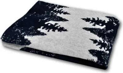 Produktbild von Jilda-Tex Wohndecke "Blue Forest" Decke Kuscheldecke Luxusdecke Tagesdecke Weihnachtsdecke Baumwolldecke