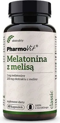 Obrázok produktu pre MELATONÍN S Medovkou, BEZLEPKU 60 KAPSULÍ - PHARMOVIT (KLASIKA)