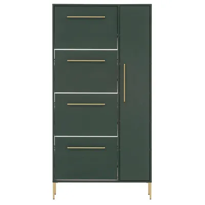 Produktbild von Flur Schuhschrank KELLA-80 in waldgrün, B/H/T: ca. 88,4/174,2/30 cm