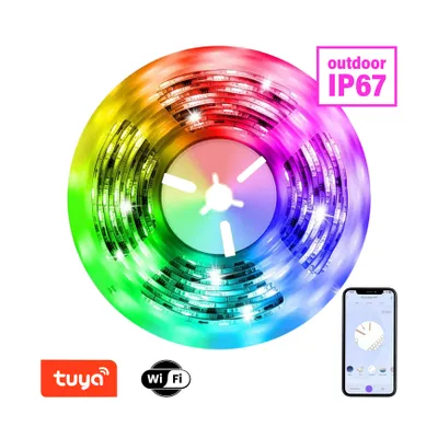 Produktbild von IMMAX NEIN GRÜNDLICH SCHLAU LED-Leiste/ 24W/ W-lan/ IP67/ RGB/ CCT farbig/ 406lm/m/ 2700 -...
