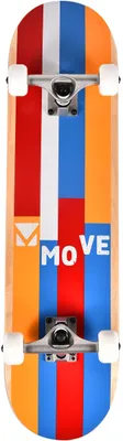 Image de Planche à roulettes Stripes 79 x 19,7 cm jaune/bleu/rouge