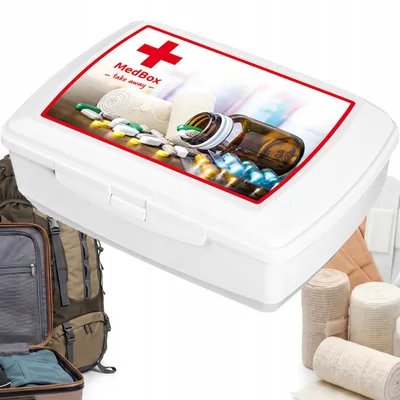 Produktbild von BRANQ Aufbewahrungsbox für Medikamente und Verbandsmaterial MED BOX, weiß, aus Kunststoff, 1,35 l, 5950