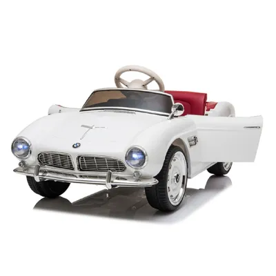 Produktbild von Kinderfahrzeug - Elektro Auto "BMW 507 Oldtimer" - lizenziert - 12V7AH, 2 Motoren- 2,4Ghz Fernsteuerung, MP3, Ledersitz+EVA-Weiss