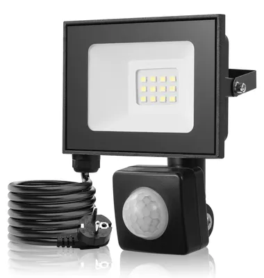 Produktbild von LED-Flutlicht - 10 W - 3000 K - 1 Stück - IP66 - Wasserdicht - EU-Stecker