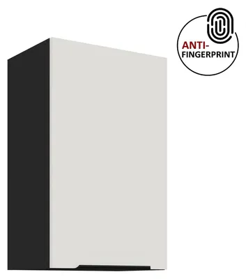 Produktbild von Küchen Hängeschrank 45 cm ARIA Weiss ultra matt + Schwarz matt, hochwertige Fronten mit Anti Fingerprint Beschichtung Küchenzeile Küchenblock