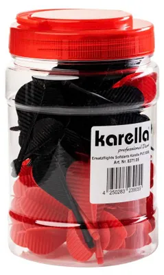 Produktbild von Ersatzflights Softdarts Karella 50 St. mit 2BA Gewinde, rot, schwarz