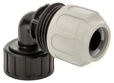 Produktbild von tecuro PP-Winkel-Klemmverbinder 90°, für Spiralschläuche Ø 38 mm x 1 1/2 Zoll IG