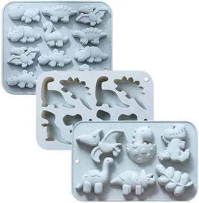 Image de Moules en silicone bleus, lot de 3