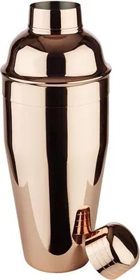 Produktbild von APS 93212 Shaker CLASSIC, Edelstahl, inkl. Becher, Siebaufsatz und Deckel, 0,7 Liter, Ø 9 cm, Höhe 23 cm, Kupfer-Look