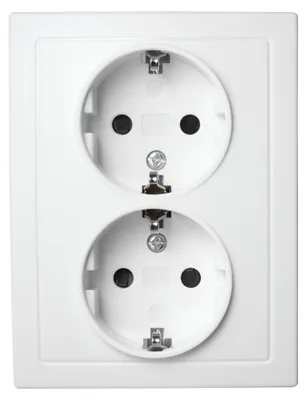 Produktbild von Schutzkontakt-Steckdose McPower Flair 2-fach 250V/16A weiß