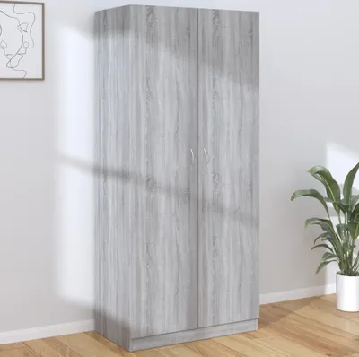 Obrázek produktu pro vidaXL Šatní skříň Grey Sonoma 90x52x200 cm výrobek ze dřeva