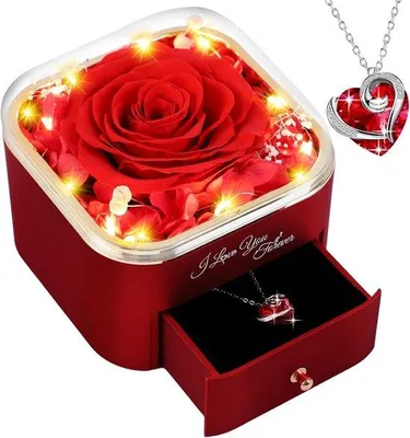 Produktbild von Geschenkbox mit ewiger Rose - und romantisch
