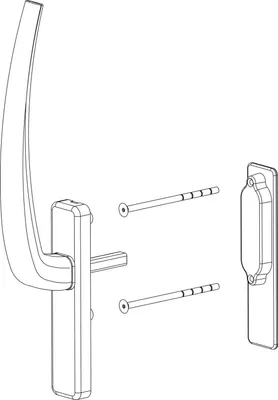 Produktbild von Hautau Türbeschlag Atrium innen | Drehgriff für Hebeschiebetür | Alu weiß RAL 9016