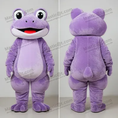 Produktbild von Lavendel MASTICOT Samtiger Cartoon-Frosch-Maskottchen