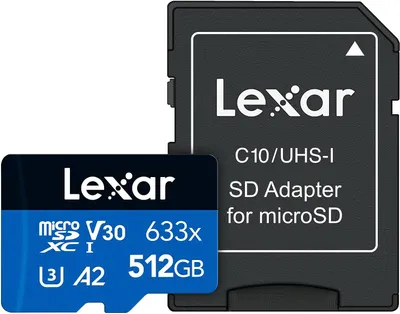 Produktbild von Lexar High-Performance 633x 512GB microSDXC UHS-I Karte
