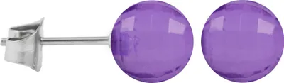 Produktbild von Chirurgenstahl Ohrstecker Facettenkugel Größe - 6 mm Farbe - Lila