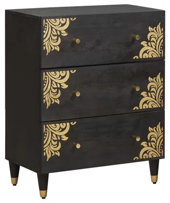 Immagine prodotto di Credenza Nero 60 x 33 x 75 cm Legno di mango massello
