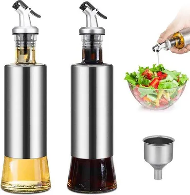 Zdjęcie produktu dla Zbiornik na olej ze stali nierdzewnej z kranikiem, do kuchni i na grilla