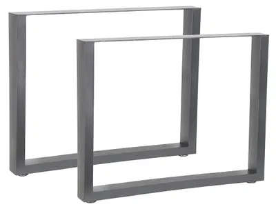 Zdjęcie produktu dla Podstawa stołu 90x72 cm Nogi do mebli szare Nogi do stołu Industrialne prowadnice do ławek Stal
