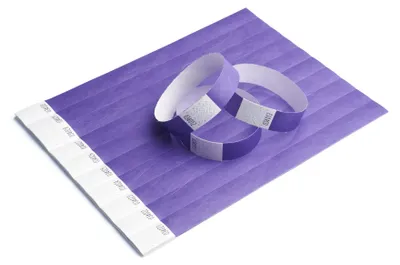 Produktbild von 500 Tyvek Papierarmbänder für Veranstaltungen - Lila Identifikationsarmbänder