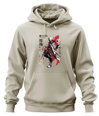 Produktbild von The Balancer Yin Yang Anime Katana Japan Y2K Manga Otaku Hoodie Kapuzenpullover, Natur, L