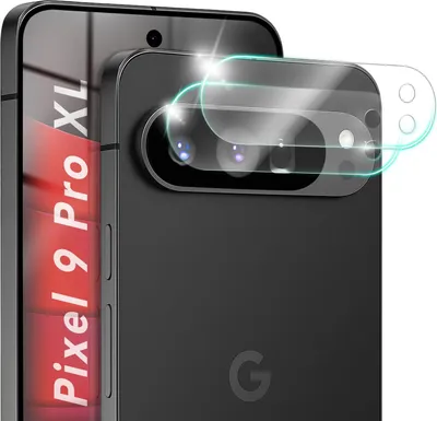 Zdjęcie produktu dla Szkło ochronne aparatu dla Google Pixel 9 Pro XL - 2x szkło hartowane, odporne na zarysowania, kurz, kompatybilne z etui - przezroczyste