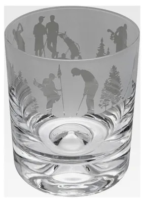 Produktbild von Whiskyglas mit Golfszene