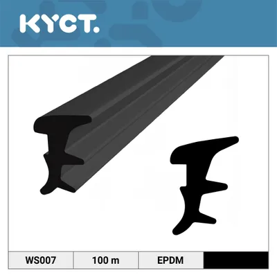 Produktbild von Fensterdichtung EPDM Schwarz für PVC Fenster & Türen Gummidichtung WS007 200m