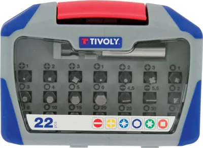 Produktbild von 22-teiliges Schraubendreher-Bit-Set + TIVOLY-Bithalter