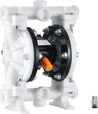 Image de Pompe pneumatique à double membrane - Pompe de transfert d'huile usagée et de carburant - 16,64 l/min - raccords 38 mm - 100 PSI (6,9 bar) - corps en polypropylène - Pour diesel/essence/kérosène/huile usagée