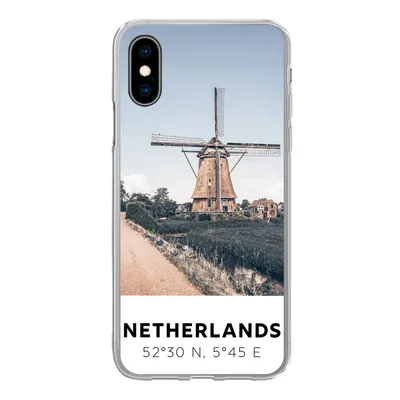 Produktbild von MuchoWow® Handyhülle Schutzhülle Hülle für iPhone X Niederlande - Mühle - Wiese Silikon Softcase Handy Hülle - Handyhülle