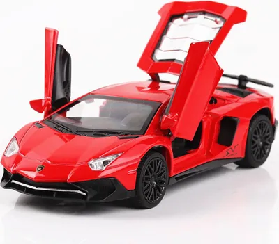 Zdjęcie produktu dla Alloy Racing Model samochodu z lekkim dźwiękiem 3 Open Doors Toy Prezent dla dzieci czerwony