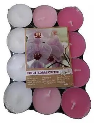 Produktbild von Teelicht Fresh Floral Orchid 12 Stück