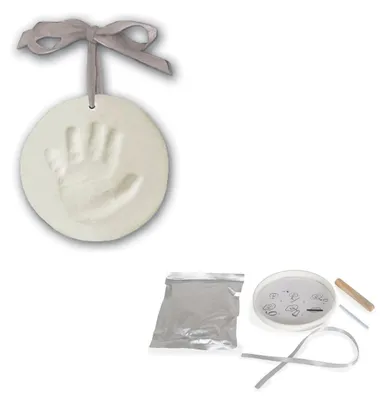 Produktbild von Cangaroo Baby Handabdruck-Bausatz Anhänger Ausstecher Durchmesser 16cm Holzrolle schwarz