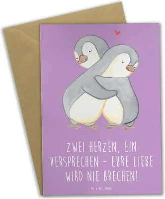 Produktbild von Mr. & Mrs. Panda babykarte Standesamtliche Trauung Versprechen - Lavendeltraum - Geschenk, rechtlich, Grußkarten, Geschenke, Heiraten, Heirat, Hochzeit, hochzeitskarten