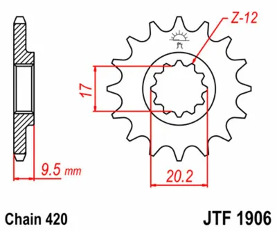 Zdjęcie produktu dla Ritzel 13Z 420