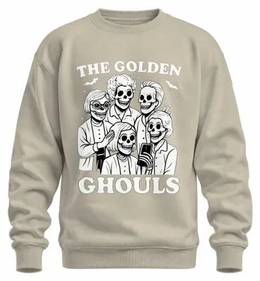 Productafbeelding van Gouden Spoken, Skeletten, Parodie, Retro Halloween, Vintage, Uni, Trui, Natuurlijk, XXL