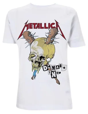 Produktbild von Metallica T-Shirt Herren Damage Inc weiß Band-Merch, Bands 100% Baumwolle L