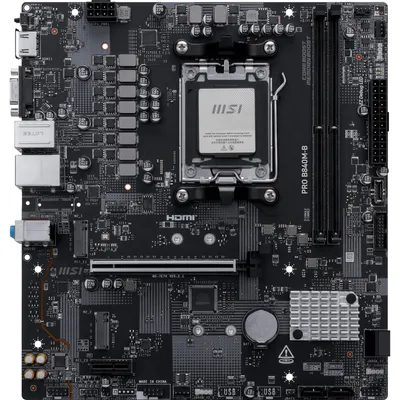 Produktbild von MSI PRO B840M-B Micro-ATX Sockel AM5 AMD B840 DDR5 Mainboard für Ryzen 7000/8000/9000