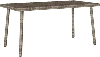 Produktbild von Garten-Couchtisch Rechteckig Grau 80x40x37 cm Poly Rattan