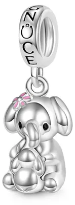 Produktbild von Gnoce Charm Anhänger Elefant mit Baby GGC026 Silber