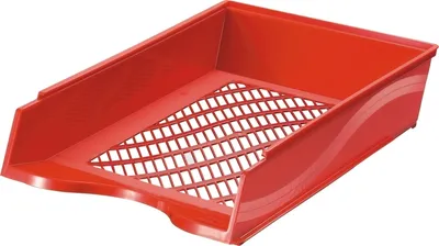 Produktbild von Briefkorb C4 Polystyrol rot Packung mit 10 Stück