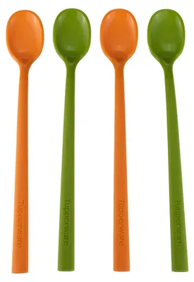 Obrázok produktu pre Sada 4 lyžíc v oranžovej a zelenej farbe