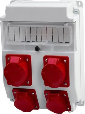 Imagen del producto de Caja de distribución 2x16A/5P, 2x32A/5P, 11 metros, grado de protección IP44