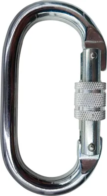 Produktbild von Teufelberger Karabinerhaken mit Drehgelenk, Schraubkarabiner 18mm Öffnungsweite, Stahl silber